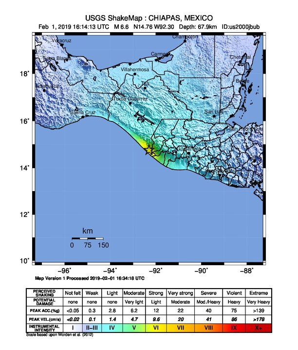 ShakeMap Intensity Thumbnail